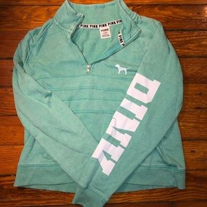 Teal Victoria’s Secret PINK Half-Zip
